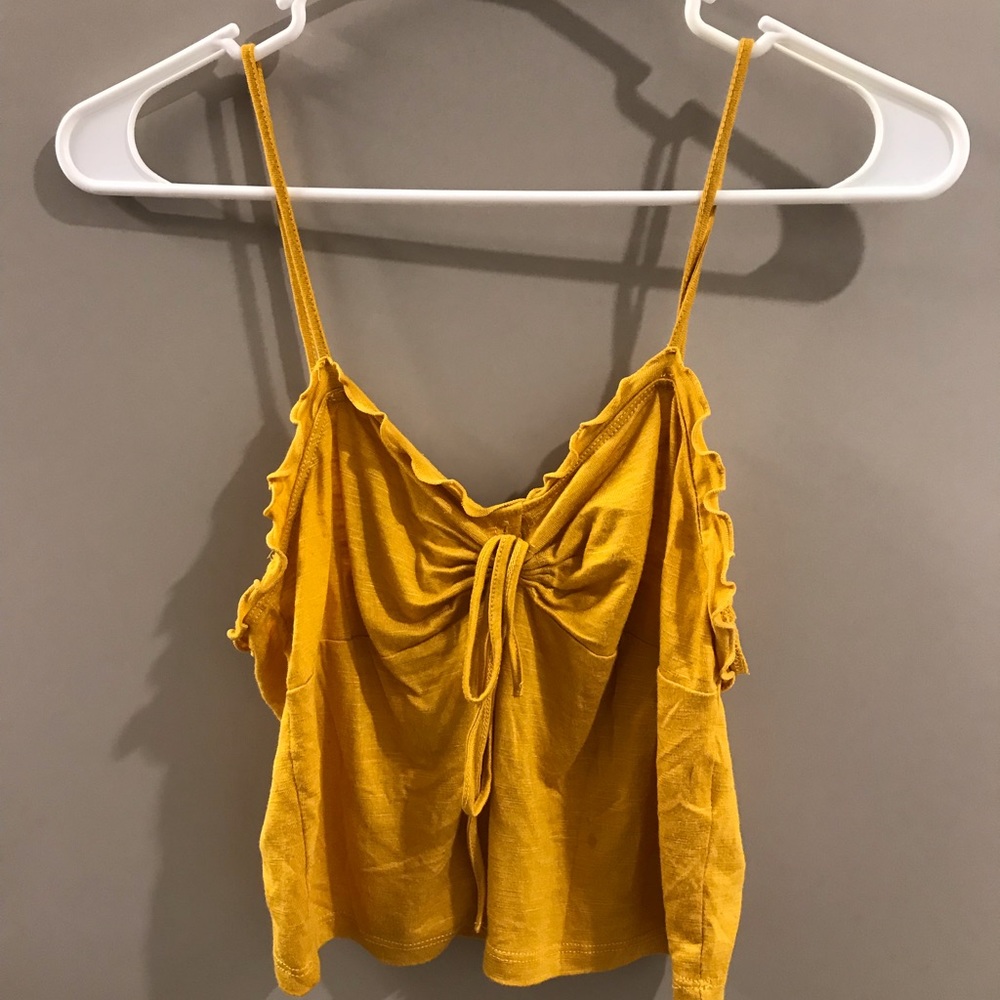 Mustard Crop Tank Top